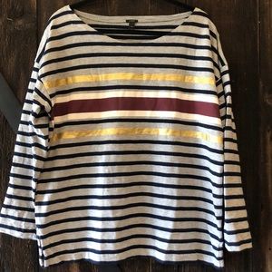 J. Crew long sleeved striped shirt